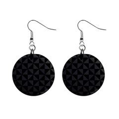 Abstraittrianglesnoir Mini Button Earrings by kcreatif