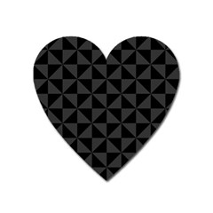 Abstraittrianglesnoir Heart Magnet by kcreatif