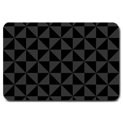 Abstraittrianglesnoir Large Doormat  by kcreatif