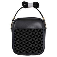 Abstraittrianglesnoir Girls Sling Bag by kcreatif