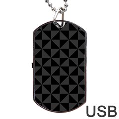 Abstraittrianglesnoir Dog Tag Usb Flash (two Sides) by kcreatif