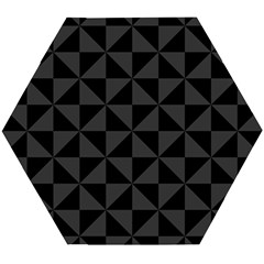 Abstraittrianglesnoir Wooden Puzzle Hexagon by kcreatif