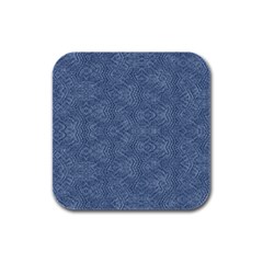 Denimeffetcolorbleu65 Rubber Square Coaster (4 Pack)  by kcreatif