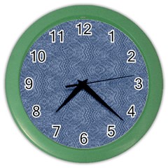 Denimeffetcolorbleu65 Color Wall Clock by kcreatif