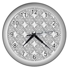 Patternformes1grise Wall Clock (silver) by kcreatif