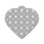 Patternformes1grise Dog Tag Heart (Two Sides) Front