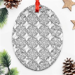 Patternformes1grise Oval Filigree Ornament (two Sides) by kcreatif