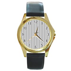 Ghgh Round Gold Metal Watch