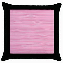 Pink Knitted Pattern Throw Pillow Case (black) by goljakoff