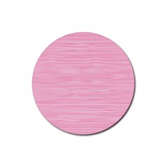 Pink Knitted Pattern Rubber Coaster (round)  by goljakoff