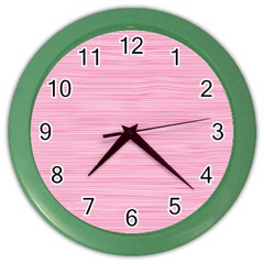 Pink Knitted Pattern Color Wall Clock by goljakoff