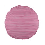 Pink knitted pattern Standard 15  Premium Round Cushions Front