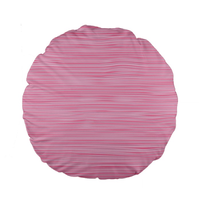 Pink knitted pattern Standard 15  Premium Round Cushions