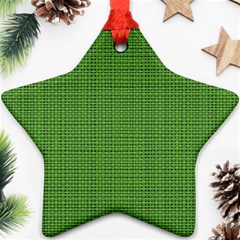 Green Knitted Pattern Ornament (star) by goljakoff