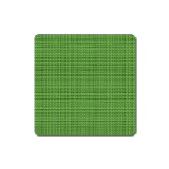 Green Knitted Pattern Square Magnet by goljakoff