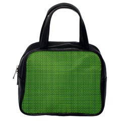 Green Knitted Pattern Classic Handbag (one Side) by goljakoff