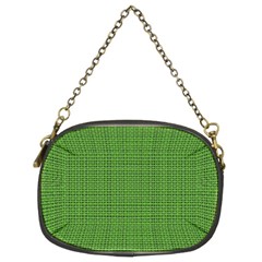 Green Knitted Pattern Chain Purse (two Sides) by goljakoff