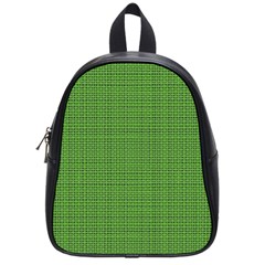 Green Knitted Pattern School Bag (small) by goljakoff