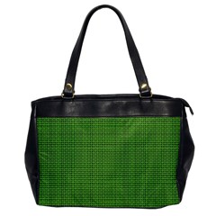 Green Knitted Pattern Oversize Office Handbag by goljakoff