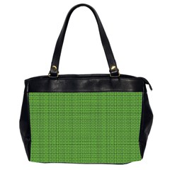 Green Knitted Pattern Oversize Office Handbag (2 Sides) by goljakoff