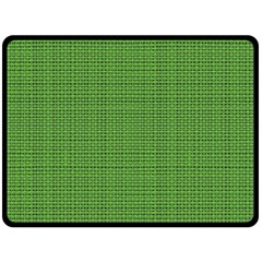 Green Knitted Pattern Fleece Blanket (large)  by goljakoff