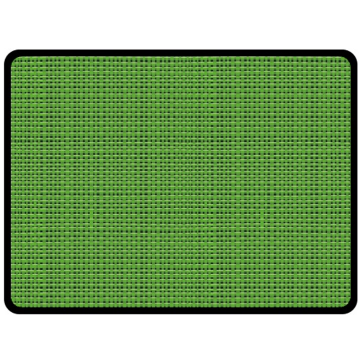 Green knitted pattern Fleece Blanket (Large) 