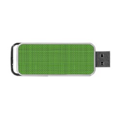 Green Knitted Pattern Portable Usb Flash (two Sides) by goljakoff