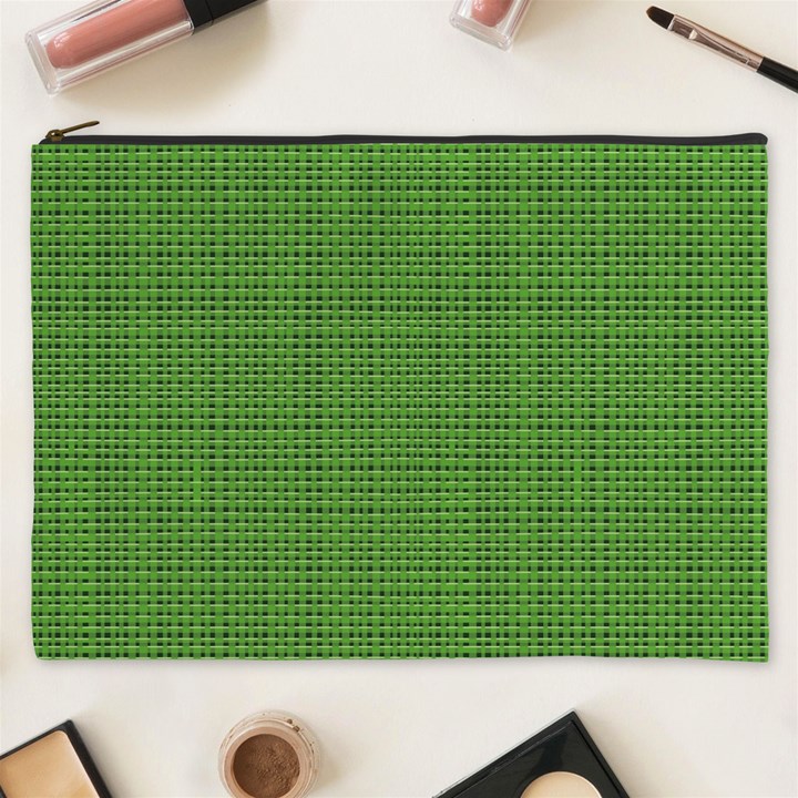 Green knitted pattern Cosmetic Bag (XXXL)