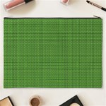 Green knitted pattern Cosmetic Bag (XXXL) Back