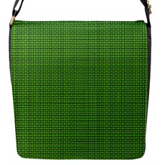 Green Knitted Pattern Flap Closure Messenger Bag (s) by goljakoff