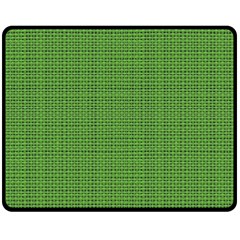 Green Knitted Pattern Double Sided Fleece Blanket (medium)  by goljakoff