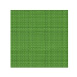 Green knitted pattern Small Satin Scarf (Square) Front