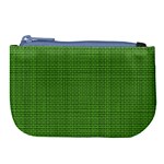 Green knitted pattern Large Coin Purse Front