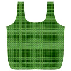 Green Knitted Pattern Full Print Recycle Bag (xxxl) by goljakoff