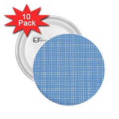 Blue knitted pattern 2.25  Buttons (10 pack) 