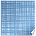 Blue knitted pattern Canvas 12  x 12  11.4 x11.56  Canvas - 1