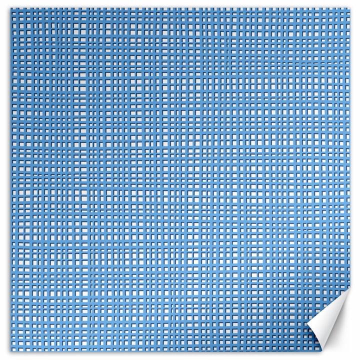 Blue knitted pattern Canvas 12  x 12 