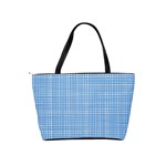 Blue knitted pattern Classic Shoulder Handbag Back