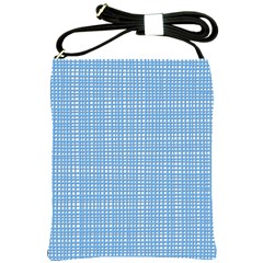 Blue knitted pattern Shoulder Sling Bag