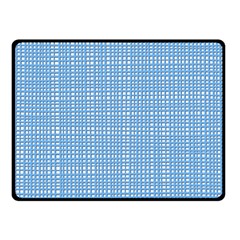 Blue Knitted Pattern Double Sided Fleece Blanket (small)  by goljakoff