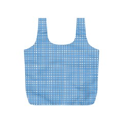 Blue Knitted Pattern Full Print Recycle Bag (s) by goljakoff