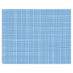 Blue Knitted Pattern Double Sided Flano Blanket (medium)  by goljakoff