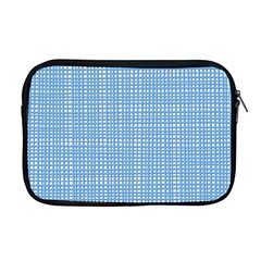 Blue Knitted Pattern Apple Macbook Pro 17  Zipper Case by goljakoff