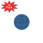 Blue knitted pattern 1  Mini Buttons (10 pack)  Front