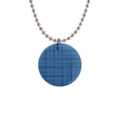 Blue Knitted Pattern 1  Button Necklace by goljakoff