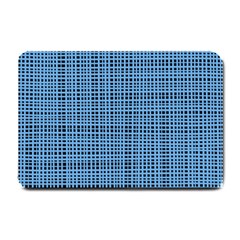 Blue Knitted Pattern Small Doormat  by goljakoff