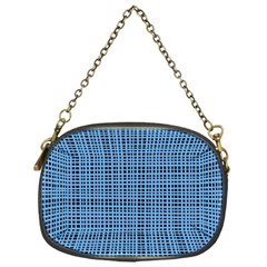 Blue Knitted Pattern Chain Purse (one Side) by goljakoff