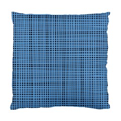 Blue Knitted Pattern Standard Cushion Case (one Side)