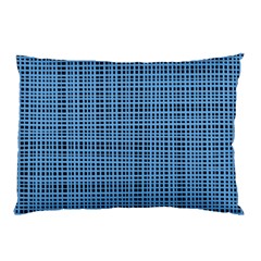 Blue Knitted Pattern Pillow Case by goljakoff