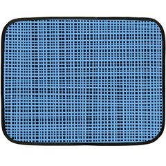 Blue Knitted Pattern Double Sided Fleece Blanket (mini)  by goljakoff